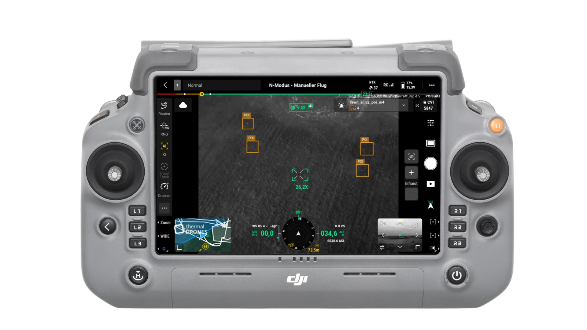 KI Funktionen Onboard auf dem DJI Controller nutzen