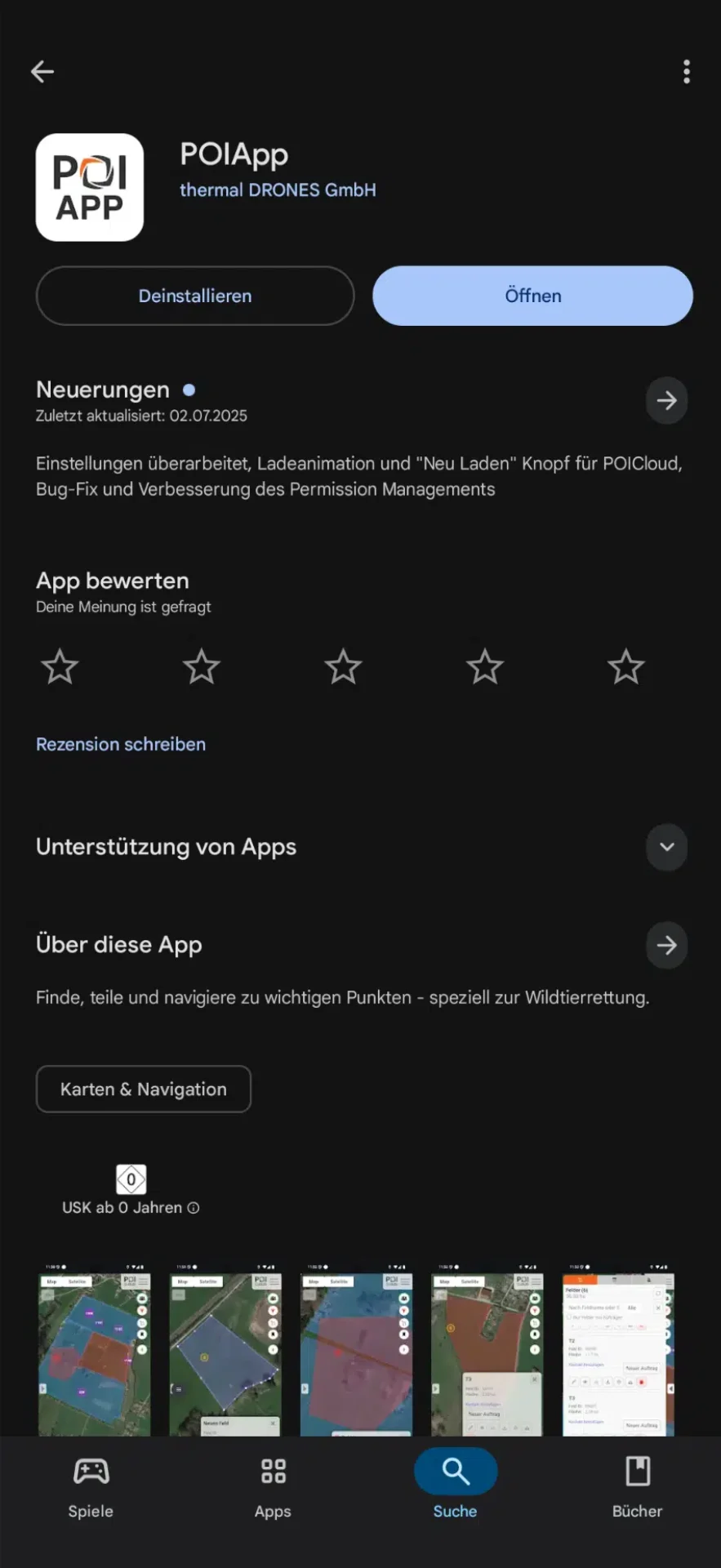 POIApp im Google Play Store