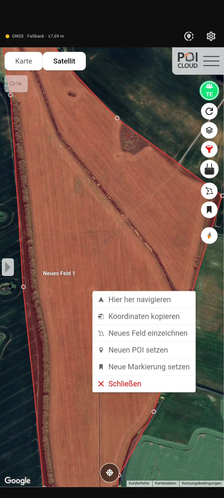 Bedienung POIApp