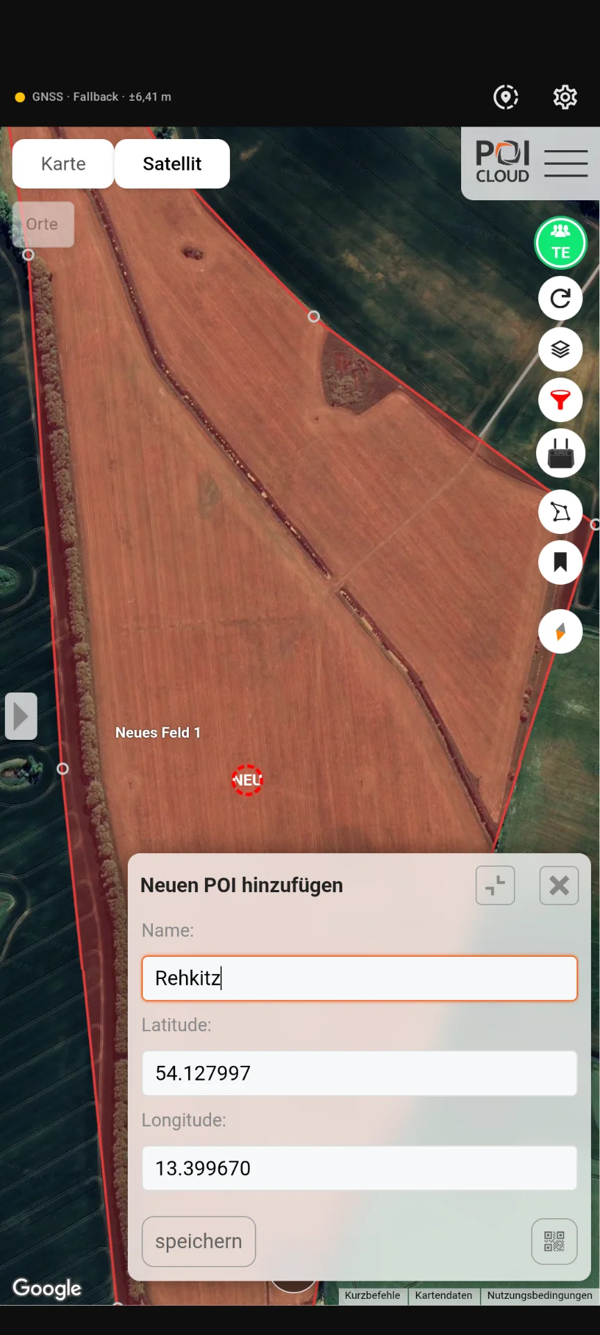 Bedienung POIApp