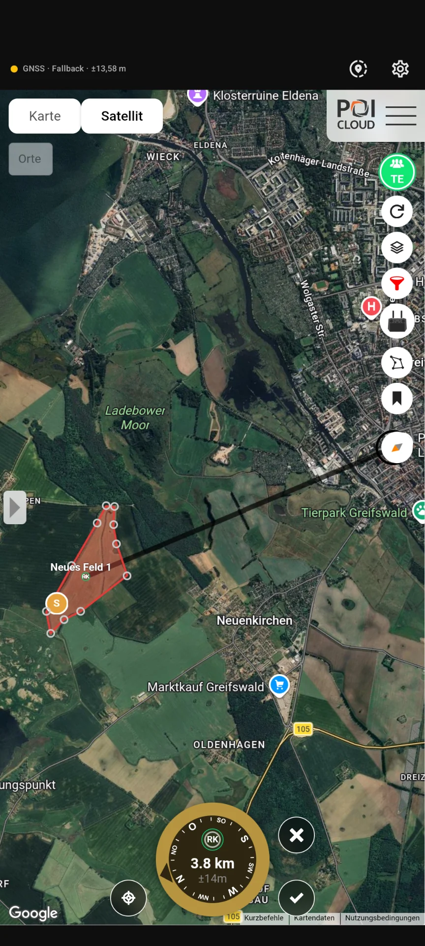 POIAppp Bedienung Navigation