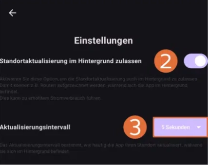 Standortaktualisierung Android
