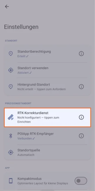 Screenshot - SAPOS Korrekturdienst in POIApp einrichten - Android - Schritt 2