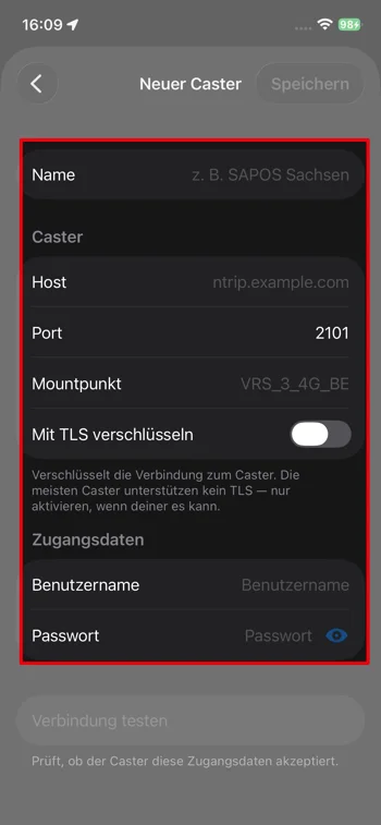 Screenshot - SAPOS Korrekturdienst in POIApp einrichten - iOS - Schritt 3