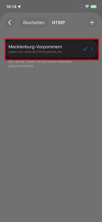 Screenshot - SAPOS Korrekturdienst in POIApp einrichten - iOS - Schritt 5