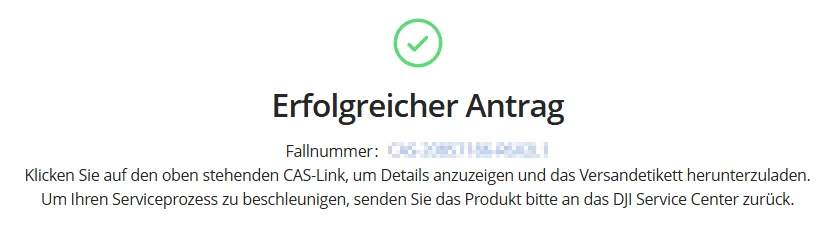Screenshot DJI Maintenance