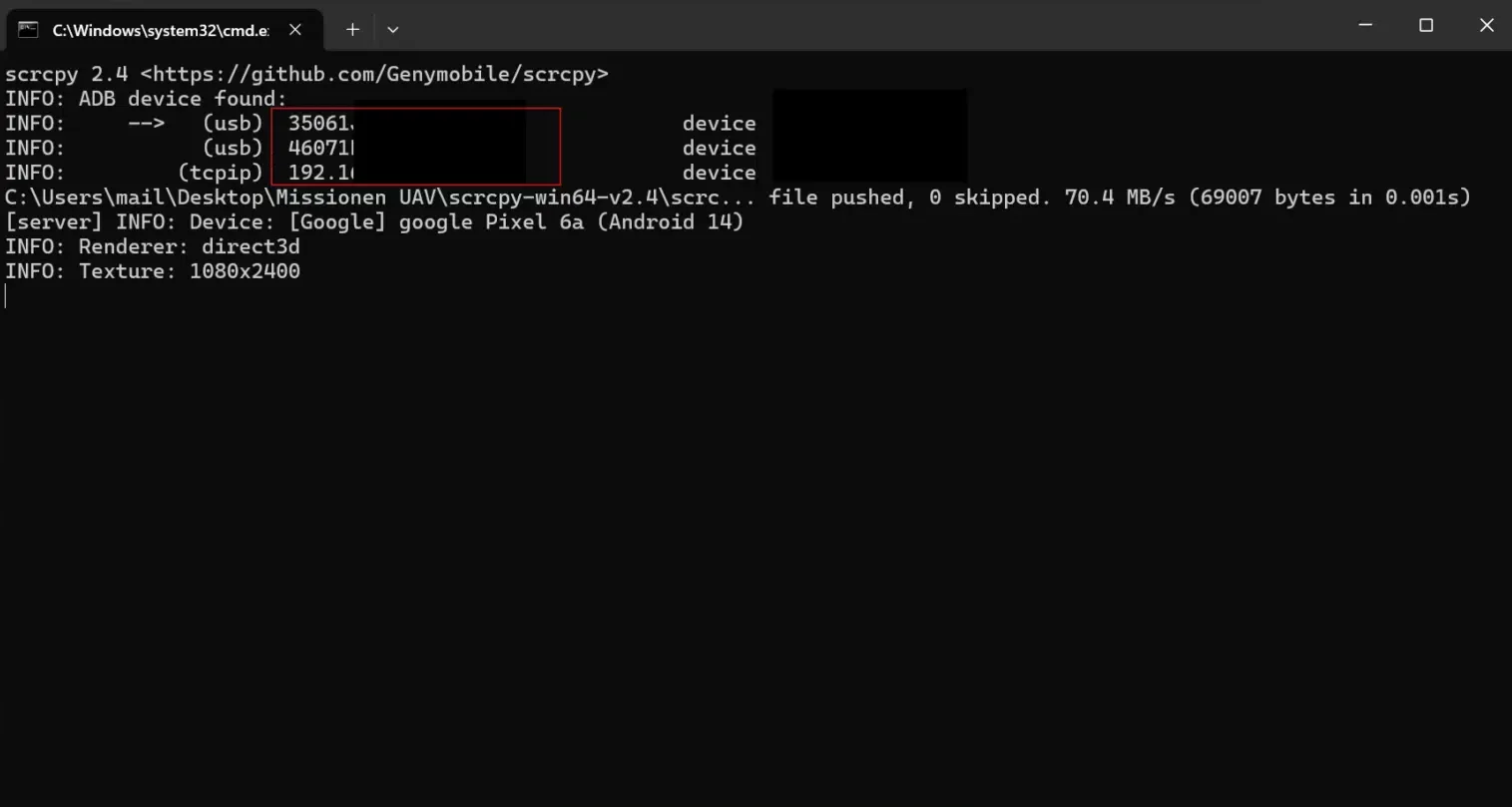 Screenshot PowerShell